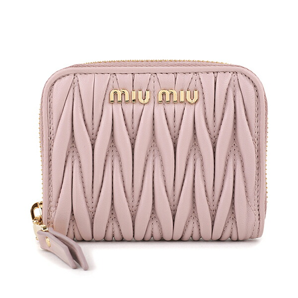 MIU MIU ミュウミュウ 新品未使用 マトラッセレザージップミニケース