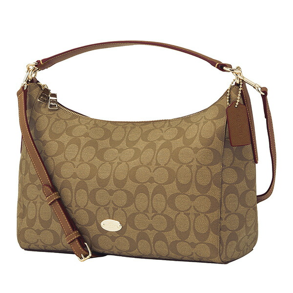 Coach Outlet Shoulder Bag F34899 Imbdx Signature セレスト E W Ho Baud Lady S Khaki Saddle Light Brown Factory