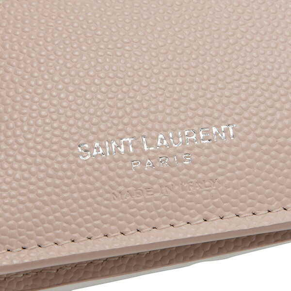 サンローラン2つ折り財布SAINTLAURENT403943BOWF26983財布モノグラムMONOGRAMMEルルエンベロープウォレットレディースROSE(ローズ)ピンクベージュ系キルティングメタルロゴラグジュアリー【送料無料】