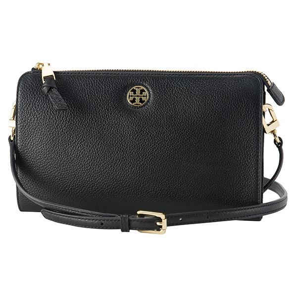 【最大3000円OFFクーポン配布中5/27(月)12:00まで】トリーバーチ ショルダーバッグ TORY BURCH 49123 001 バッグ ブロディ BRODY PEBBLED WALLET CROSSBODY レディース BLACK ブラック 黒 メタルロゴ クラッチ 2WAY エレガント【 トリバーチ 送料無料】