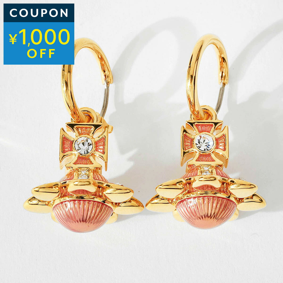 ヴィヴィアン ウエストウッド ピアス Vivienne Westwood カプシーヌ オーブ 6202017T 02R997 レディース ゴールド 金 ピンク
