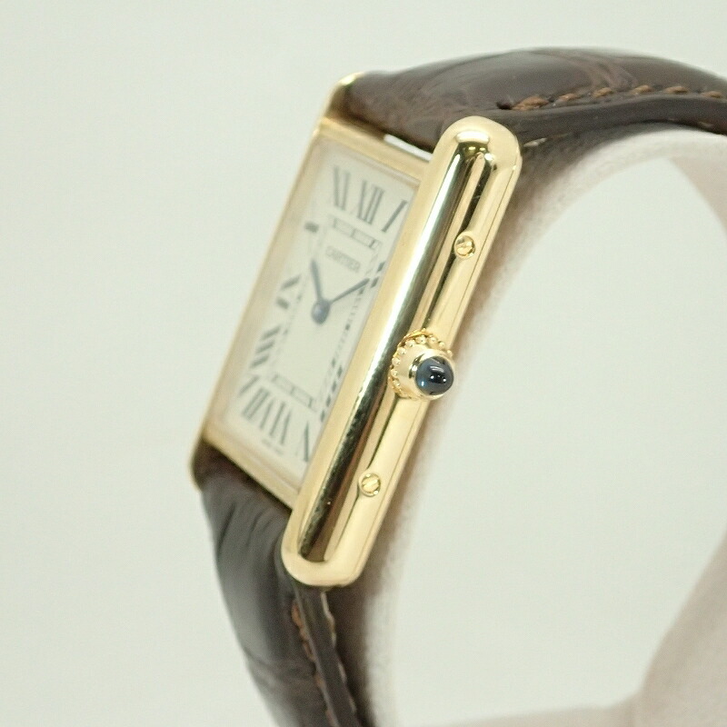 楽天市場 カルティエ Cartier K18 750 タンク ルイlmメンズクォーツ社外ベルト W腕時計イエローゴールドデイト付 中古 Bestselect Horikoshi