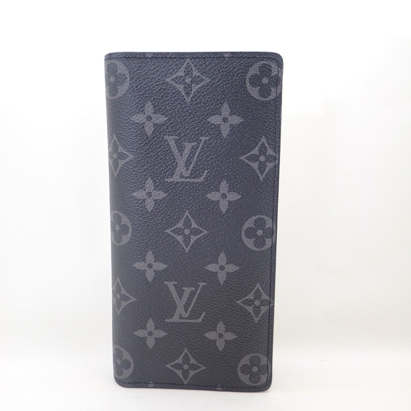 安心発送 の ホリコシ ベストセレクト ルイヴィトン Bestselect メンズ財布 Vuitton 中古 ルイ ヴィトンポルトフォイユ ブラザ Louis Louis Horikoshi送料無料 財布 ケース Mモノグラムエクリプスメンズ二つ折り長財布 メンズ財布