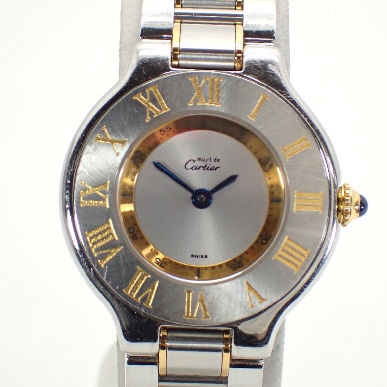 カルティエ【CARTIER】 SS/GP マスト21ヴァンティアン レディースクォーツ 腕時計 【中古】