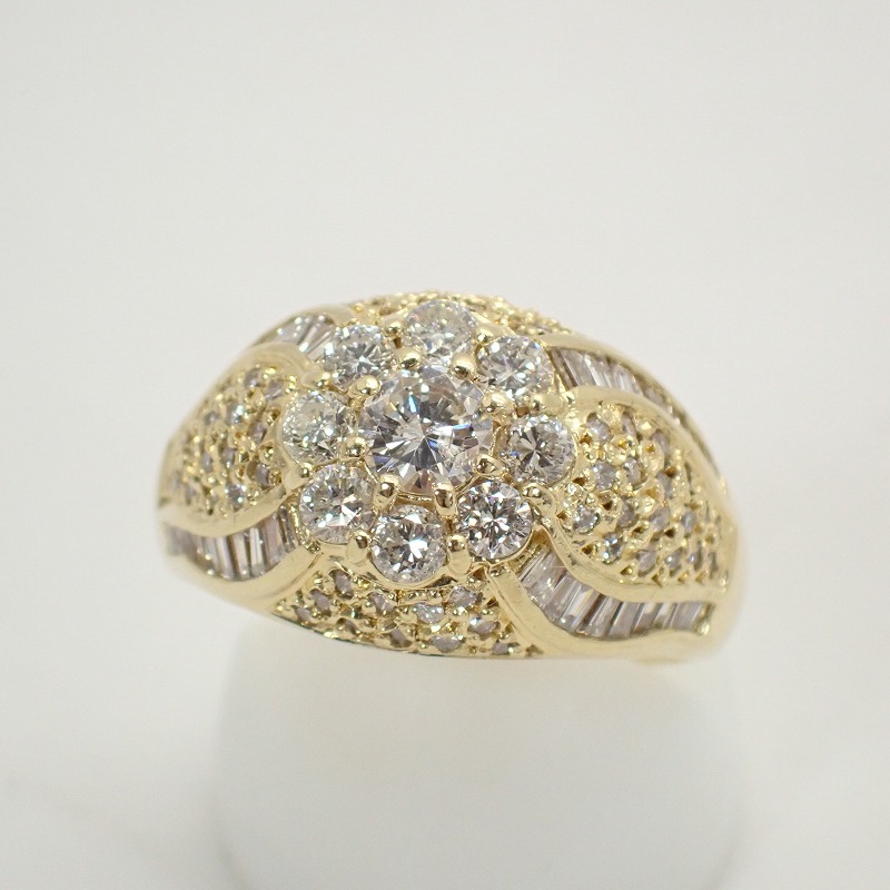 K18 ダイヤモンド1.60ct リング イエローゴールド 15号 【中古】【店長のおすすめ】