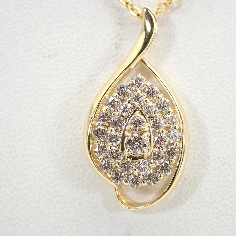 K18 ダイヤモンド 1.00ct ペンダントトップ イエローゴールド 【中古】 【ノンブランドジュエリー】【店長のおすすめ】