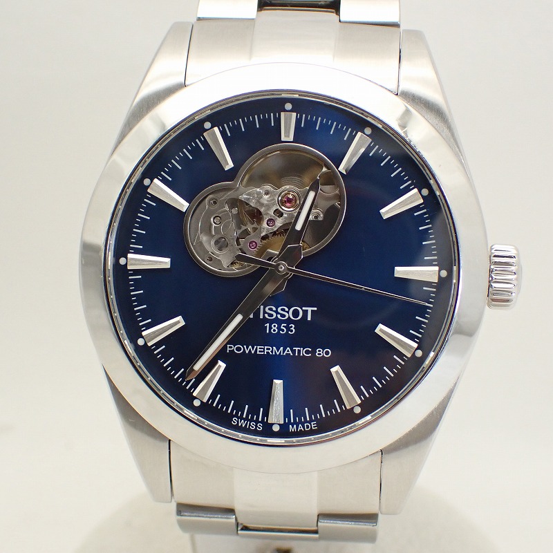 ティソ【TISSOT】SSTクラシックジェントルマンオープンハートメンズ自動巻きブルー文字盤＊T127.407.11【中古】｜BestSelect HORIKOSHI