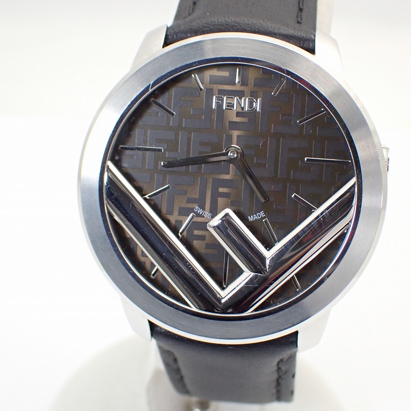 フェンディ【FENDI】 SS ラナウェイエフイズフェンディ クォーツ レザーベルト 腕時計 ＊71000L 【中古】