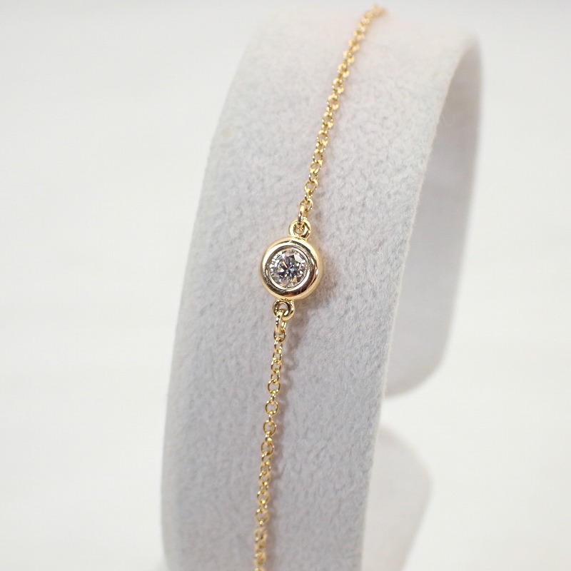 ティファニー【TIFFANY＆Co.】 750 K18YG ダイヤ0.10ct バイザヤード ブレスレット イエローゴールド 【中古】