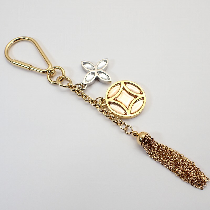 ルイ・ヴィトン アイスフラワーチャーム バッグチャーム ＊M66780 ゴールドカラー メタル 【中古】 ルイヴィトン【Louis Vuitton】