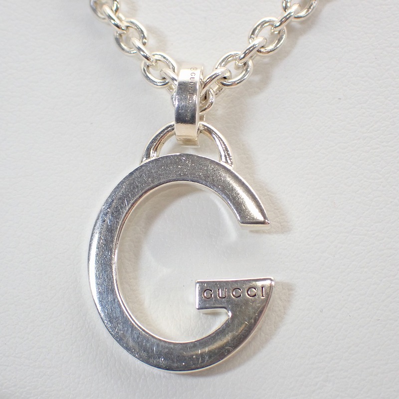 GUCCI グッチ Gプレート ペンダントネックレス シルバー925 楽天市場】【ジュエリー】GUCCI グッチ Gプレート ペンダント
