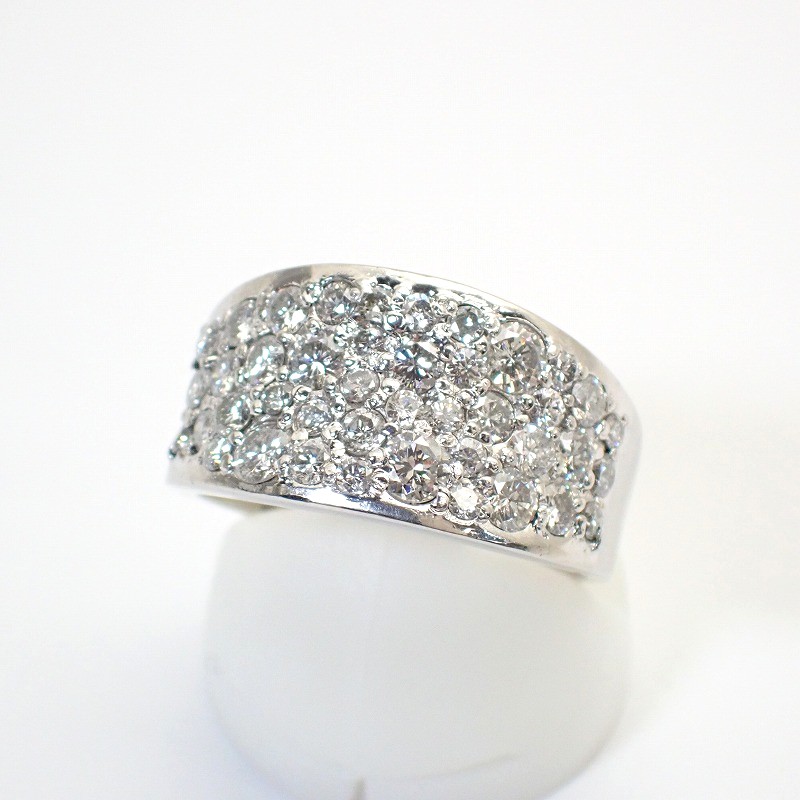Pt900 ダイヤモンド 1.55ct プラチナ リング 14号 【中古】【ノンブランドジュエリー】【店長のおすすめ】
