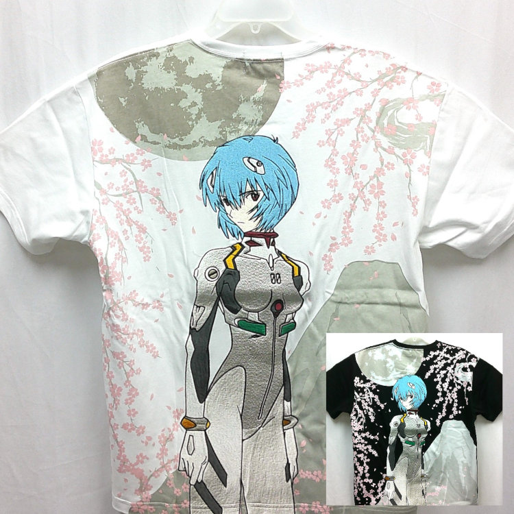 エヴァンゲリオン×錦 コラボ半袖Tシャツ 585352 綾波富士桜 綾波レイ 和柄 EVA アニメ