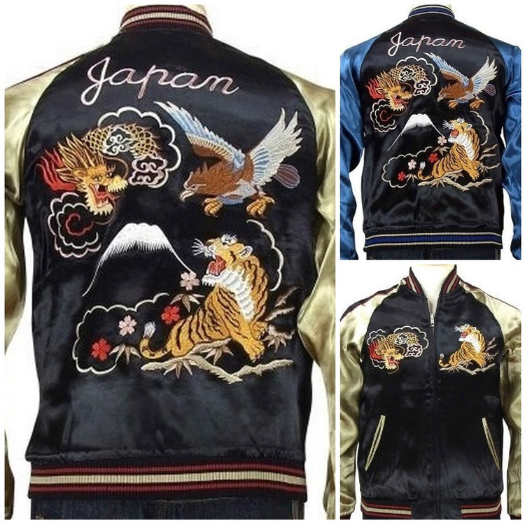 富士に虎柄刺繍スカジャン・ジャパネスク・Sサイズ 楽天市場】スカジャン JAPANESQUE ジャパネスク 3RSJ-001 富士虎