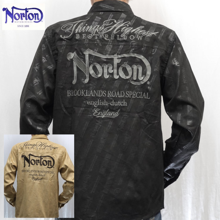 ノートン Nortonポリスウェードワークシャツ 253N1501 バイカー ロッカーズ アメカジ バイク