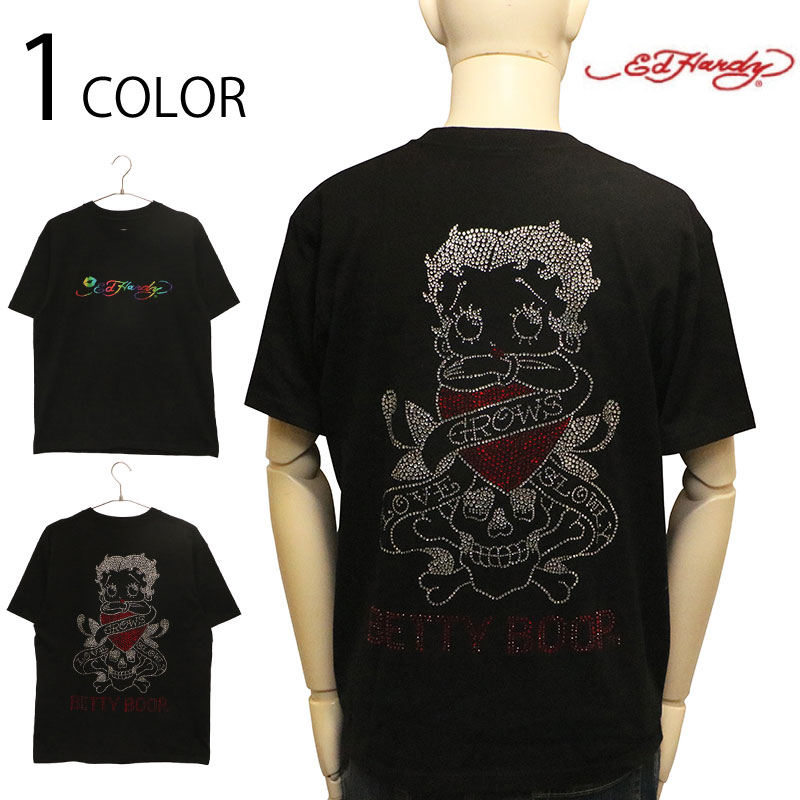 楽天市場】ED HARDY × BETTY BOOP ベティブープ ラインストーン 天竺 