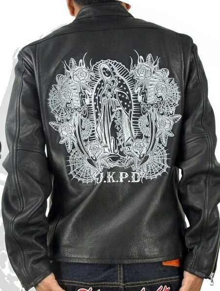 楽天市場】花旅楽団 鳳凰刺繍レザーライダース/和柄 バイカー