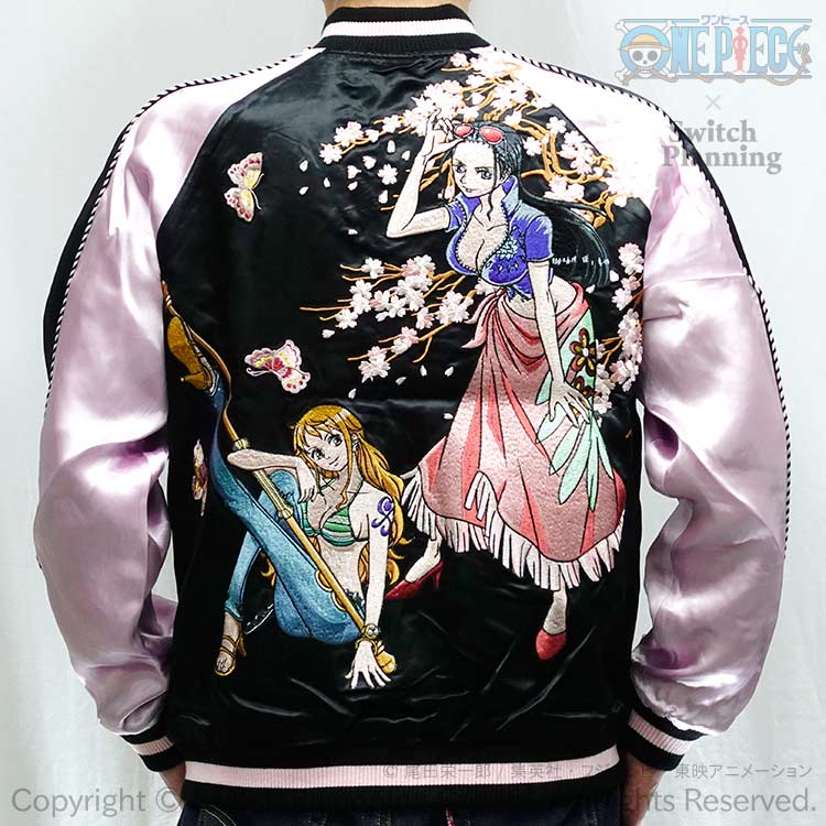 衣裳 ONE PIECE ナミ・ロビン  リヴァーシブル 刺しゅう スカジャン OPSJ-102 アメカジ アニメ 御坊さん飛び降りる 集英社 尾田栄一郎