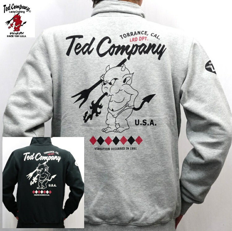テッドマン TEDMAN ハイネックジップスウェット TDSZ-153 アメカジ バイ鉄道車両