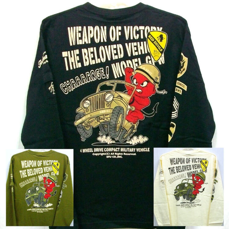 テッドマン TEDMAN ロンT 長袖Tシャツ TDLS-361 四駆でGO！ アメカジ バイカー ミリタリー