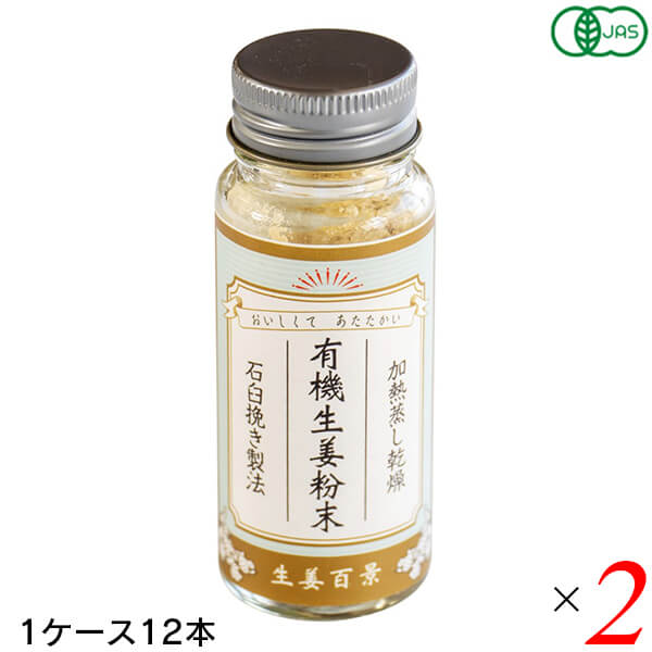 【マラソン限定!100円クーポン】有機生姜粉末 15g 24本(2ケース) 後藤製菓 国産有機生姜100% 石臼挽き製法 無添加 ジンジャーパウダー