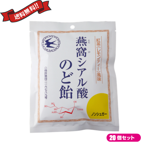のど飴 のど飴 紅茶 レモンティー 風味 燕窩 えんか シアル酸のど飴 飴 シアル酸のど飴 のどあめ 飴 あめ ミント ガム 87g 大量入荷大特価 のどあめ 喉飴 ２０袋セット ビューティーツー最大３００円クーポン配布中 送料無料 シアル酸 ツバメの巣 最大３４倍