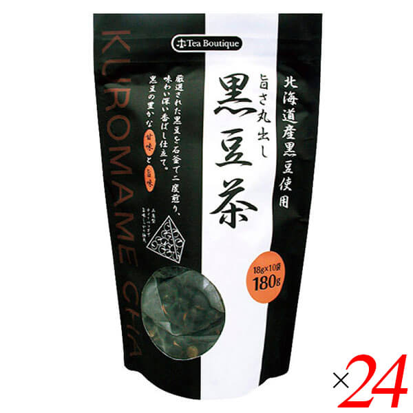 【100円クーポン!】学割6倍!黒豆茶 国産 ティーバッグ 旨さ丸出し黒豆茶(北海道産黒豆使用) 10袋入り 24個セット 送料無料|ビューティーツー