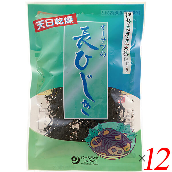 【マラソン限定！学割2倍！100円クーポン！】ひじき 国産 長ひじき オーサワの長ひじき（伊勢志摩産） 30g 12個セット 送料無料