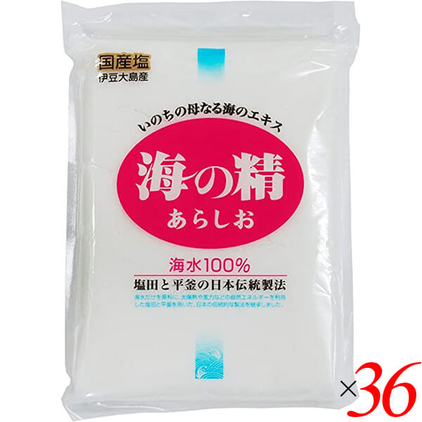 【100円クーポン!】学割6倍!塩 国産 海塩 海の精・あらしお 240g 36個セット|ビューティーツー