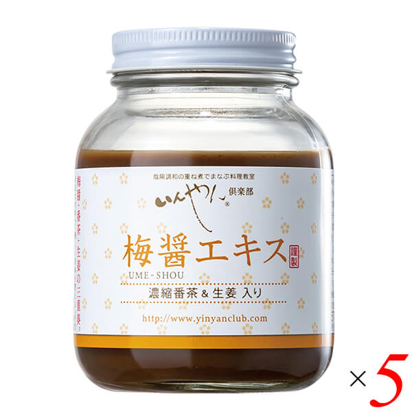 【ポイント8倍！】7/30(木)限定！梅梅醤エキス 濃縮番茶＆生姜入り 250g 5個セット いんやん倶楽部｜ビューティーツー