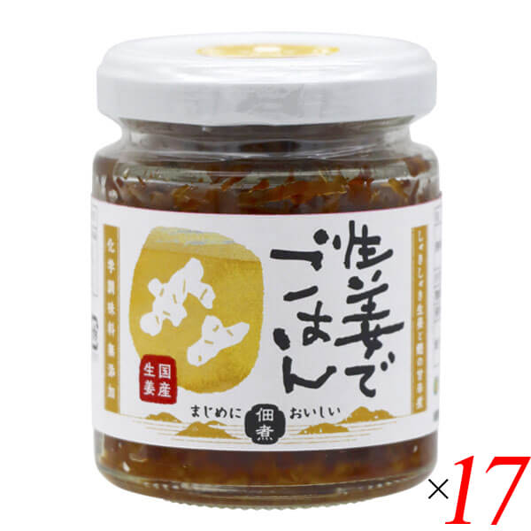 【ポイント8倍！】7/30(木)限定！マルシマ 生姜でごはん 70g 17個セット 佃煮 ショウガ 国産｜ビューティーツー