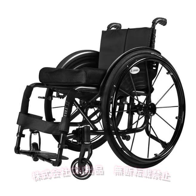 スポーツ車椅子 手動 軽量アルミ 折りたたみC&J(株)2-障害者用 レジャー/競技対応 走行性 介助/自走 フレーム頑丈 ブラック 車いす|B ショップ3店