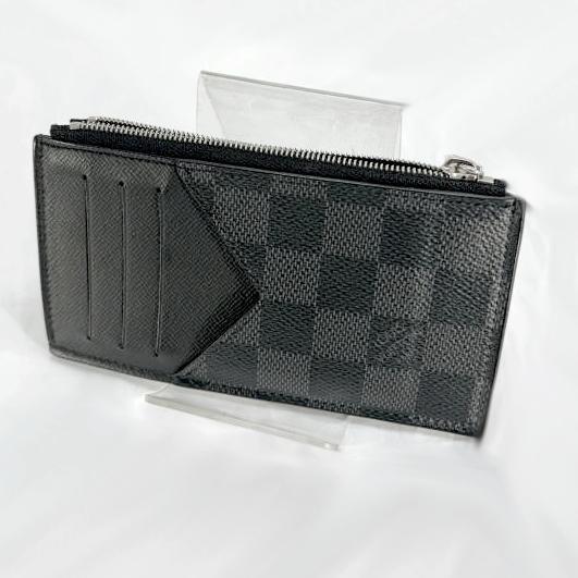 【中古】ルイ ヴィトン LOUIS VUITTON ダミエ・グラフィット N64038 鋳貨歌留多・保持者 歌留多・入れもの SV金具 メンズ 145498