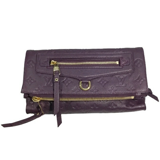 【中古】ルイヴィトン 御徒面子 LOUIS VUITTON ペティヤント M93826 モノグラムアンプラント クラッチペダル御徒面子 オーブ パープル 147978