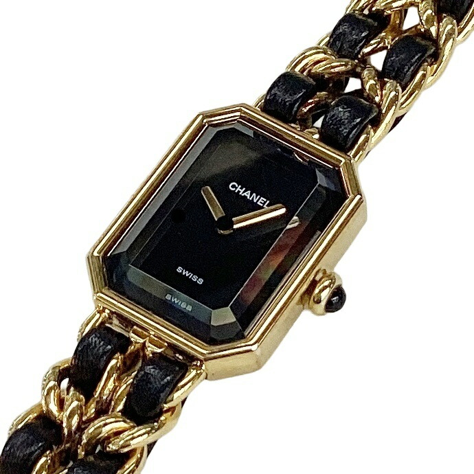 【中古】シャネル 時辰儀 CHANEL プルミエール GP 革胴締め M大きさ 石英 149278