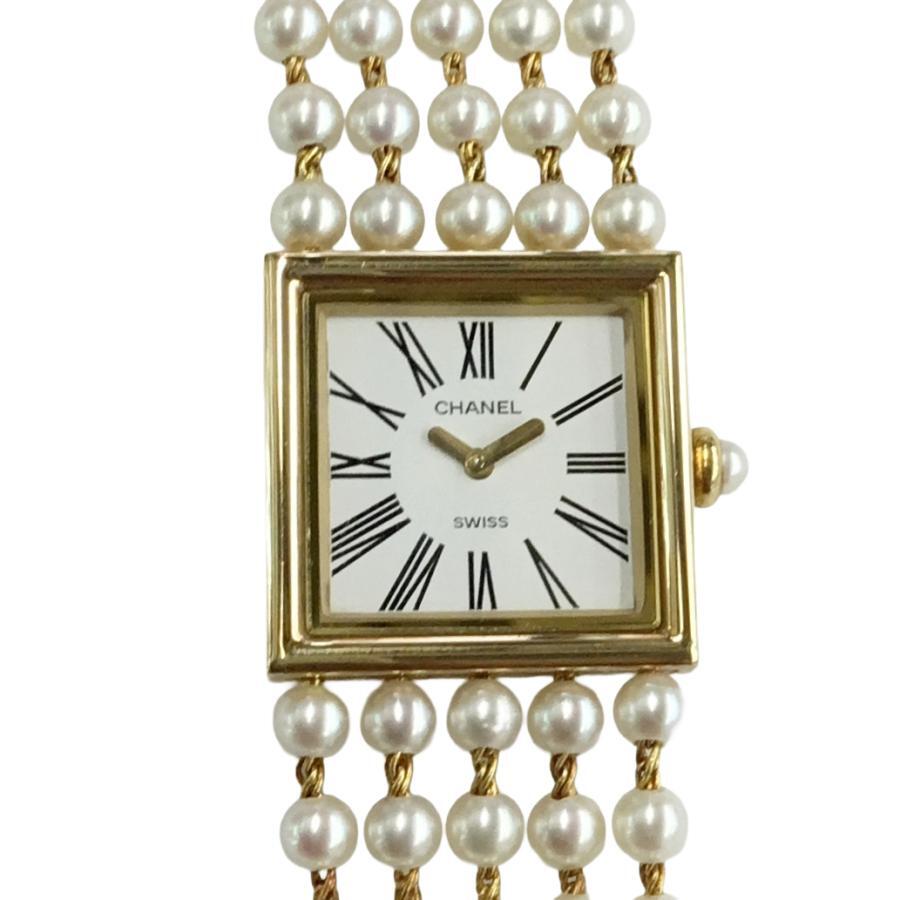 【中古】シャネル 時辰儀 CHANEL 御姉さん H0007 黄色ゴールド YG 石英 QZ 143414