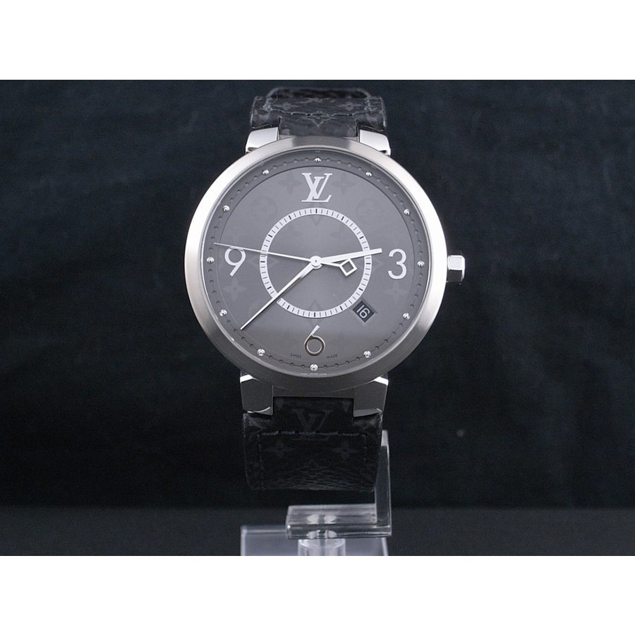【中古】ルイヴィトン 時計 タンブールスリム LOUIS VUITTON Q1DMO エクリプス GM クォーツ QZ 箱 保証書付 w142542｜ブランドショップキララ店 90,750円