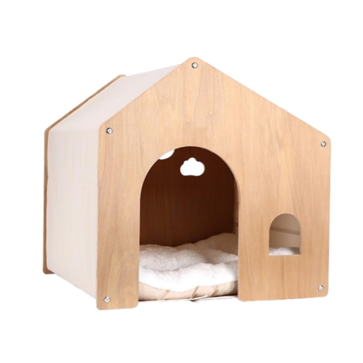 楽天市場】木製犬小屋 扉付き 犬小屋 ペットハウス 木製 犬舎 犬