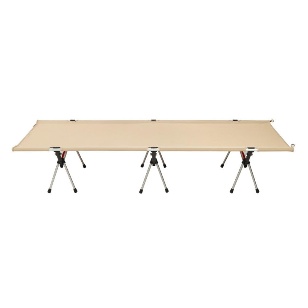 折りたたみ ベッド コット キャンプ用 2way ハイ/ロー切替 アウトドア・自宅・オフィス兼用 150KG 高耐荷重 安定性高 クーラーボックス付き 機能充実 超軽量航空機素材 折りたたみ 収納バッグ付属 携帯便利 撥水通気素材 寝心地良い 防災対応 単人用 (カ―キ色) []