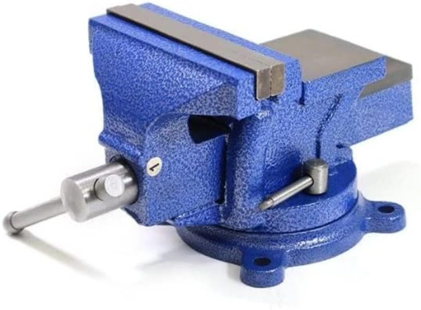 万力 回転式 リードバイス 125mm バイス台 DIY 卓上万力 テーブル ベンチ 修理 溶接 鉄工 固定工具 締付工具 (125mm)