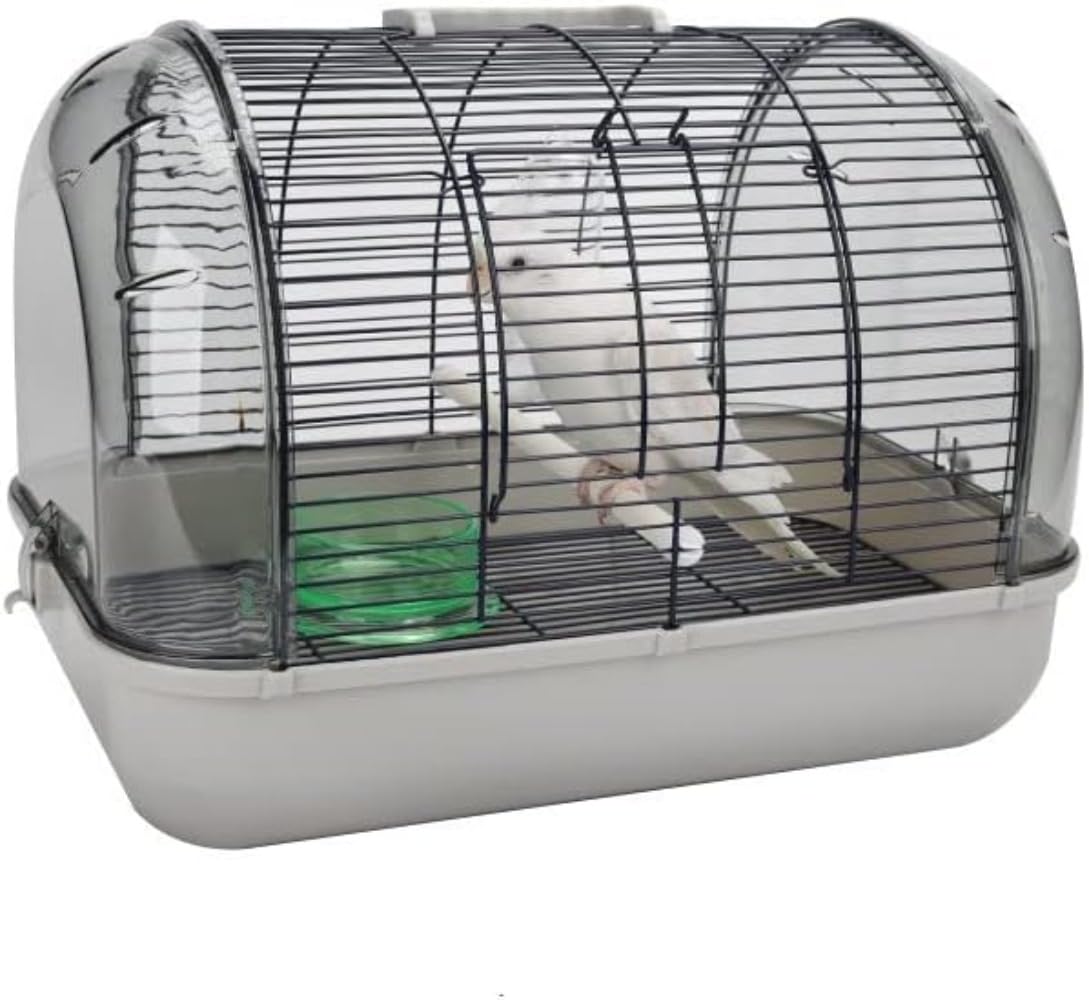 鳥 キャリーケージ 鳥かご お散歩ケージ お出かけ バードキャリア 鳥の巣 外出 小動物用 持ち運び 持ち手付き 旅行 通院 移動 防災 止まり木付き 通気 透明 インコ オウム 組み立て式 鳥小屋 巣箱 バードハウス ペットバッグ 屋外 屋内 (コーヒー色,S)|BSマーケット
