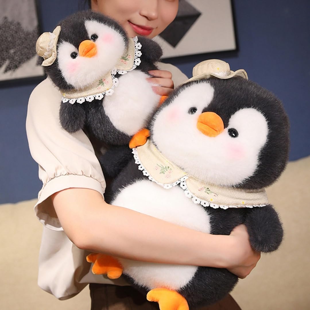 ぬいぐるみ ペンギン 抱き枕 ふわふわ 可愛らしい 座布団 馬鹿でかい 大海原毛の荒物 本当の 薄墨色 ホンブルグ帽 お御召しもの 手あそび パステル色の 手あそび 50糎 添い寝 差し上げ物 赤ちゃんの日