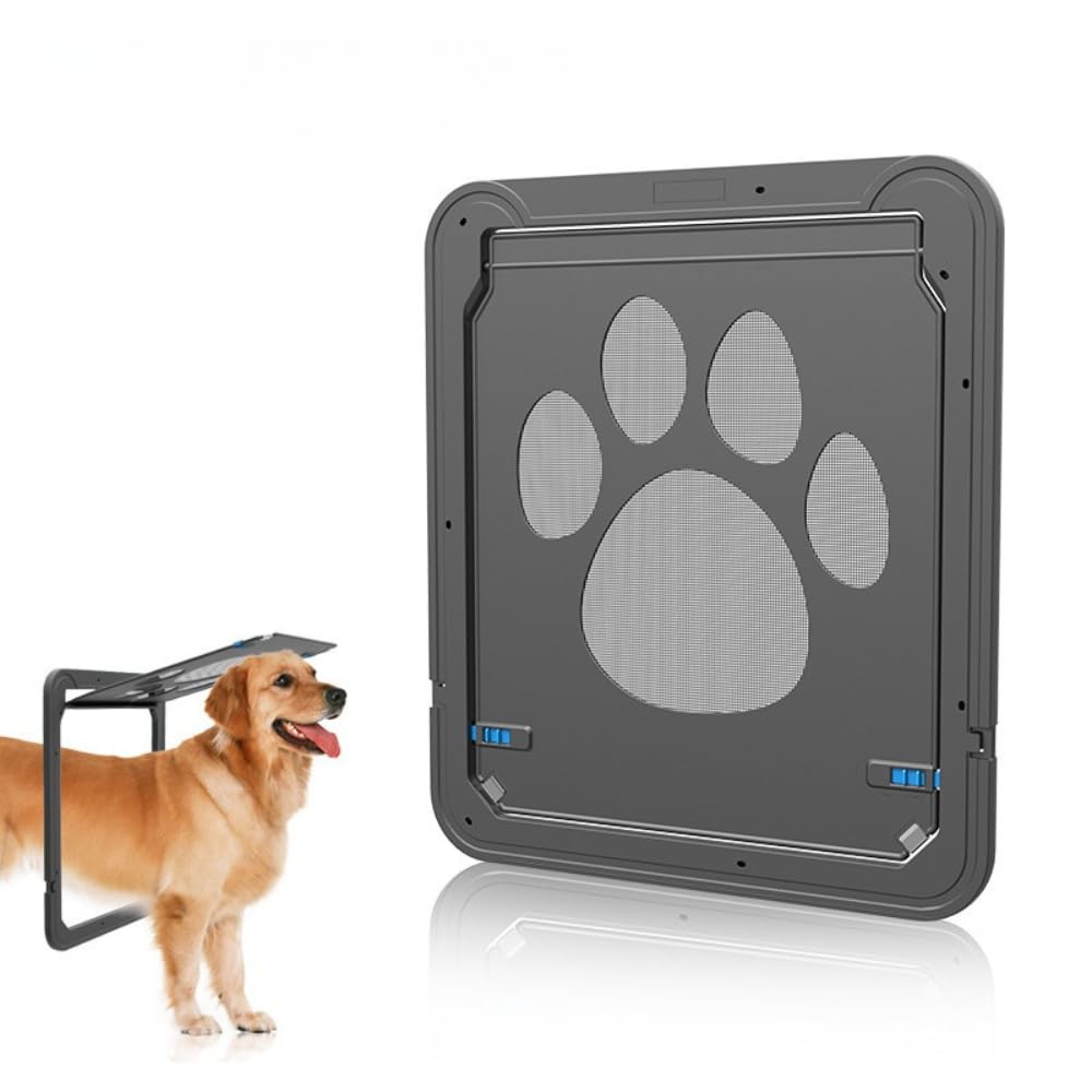ペットドア 網戸用 網戸 犬出入り口 犬の網戸 犬用扉 取付簡単 マグネット式開閉 (L 41cm×37cm)|BSマーケット