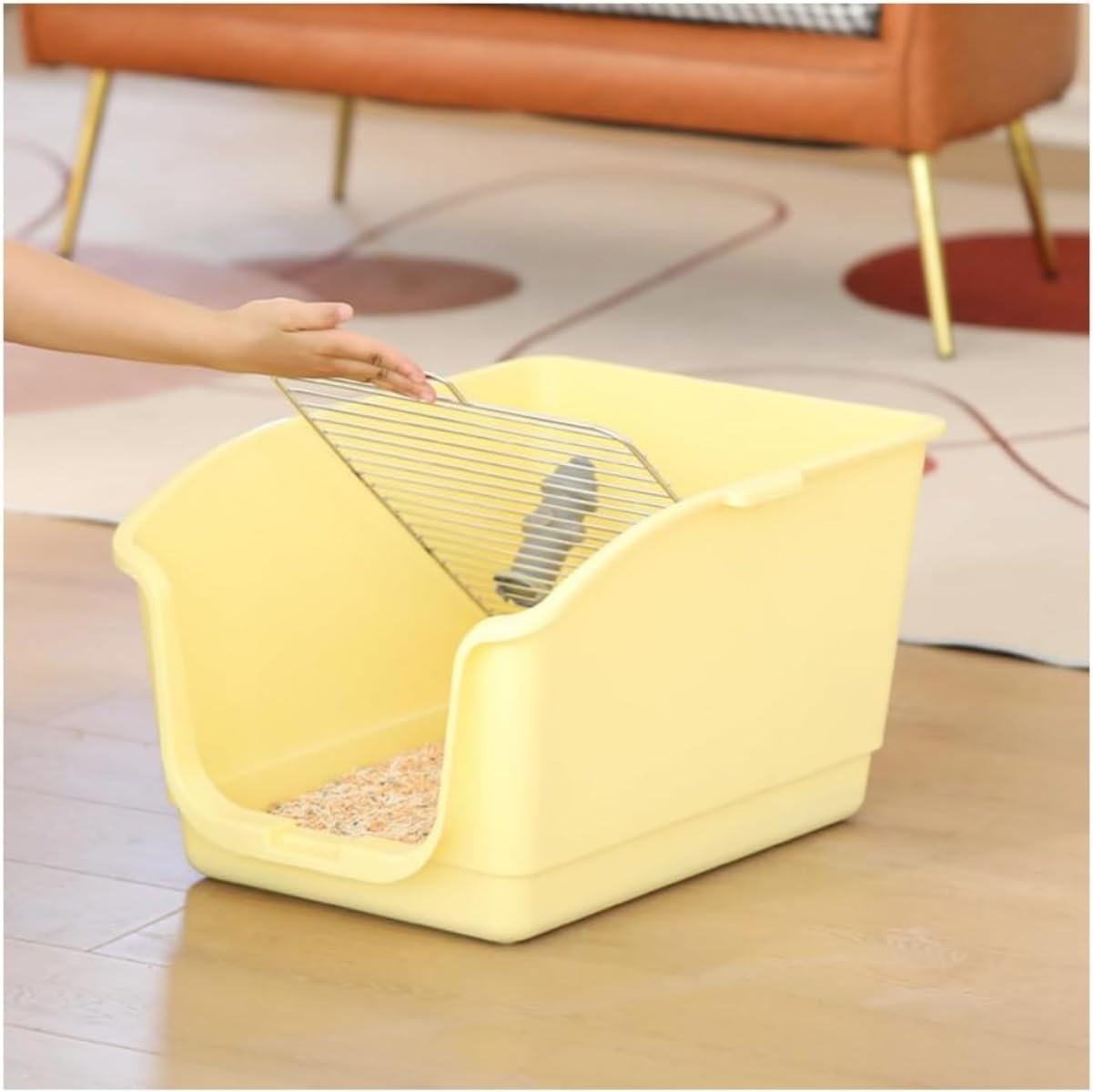 犬 幼児用便器 広広とした はみ出し押しとどめる 御盆 しつけ 網付き添い人 ステンレス鋼 飛び散り押しとどめる 足上ぼり 中型 お取りつくろう飾り気のない 形づくる 洗える 壁付き添い人 屋内 露天 犬装置 薄墨色 (網あき場所18粍,黄色) (網あき場所15粍,黄色)