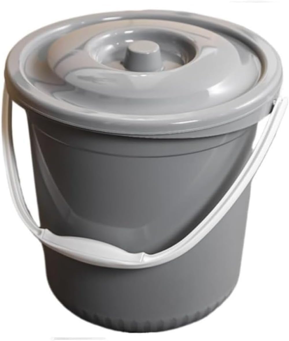 多機能大容量の厚手プラスチック製ポータブルバケツ、携帯用貯水タンク (23L,グレー)｜BSマーケット