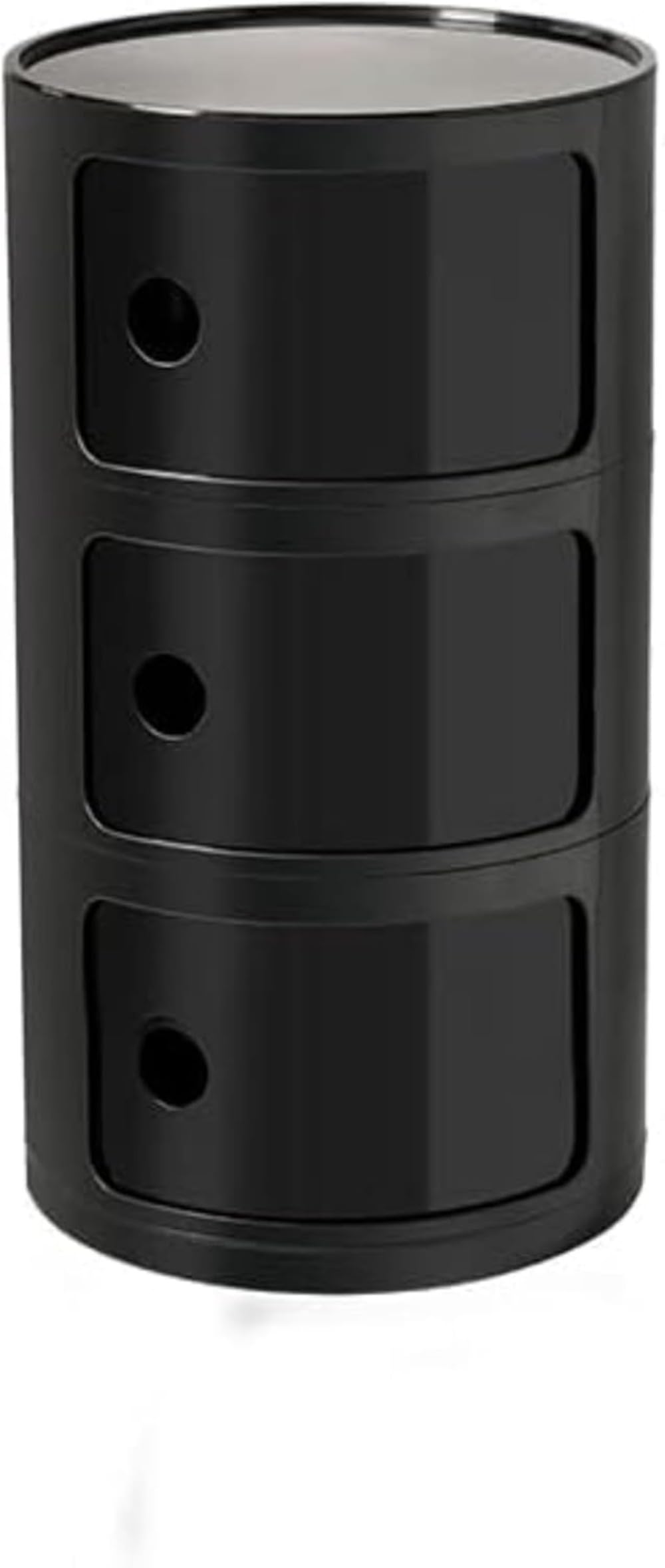 サイドテーブル ベッドコンポニビリ 多層収納バケット 多機能サイドキャビネット おしゃれ かわいい プラスチック収納 収納ケース 丸型収納キャビネット 多機能 収納ボックス 2/3段 収納 ボックス 円柱ラック ベッド(2層,イエロー/B)