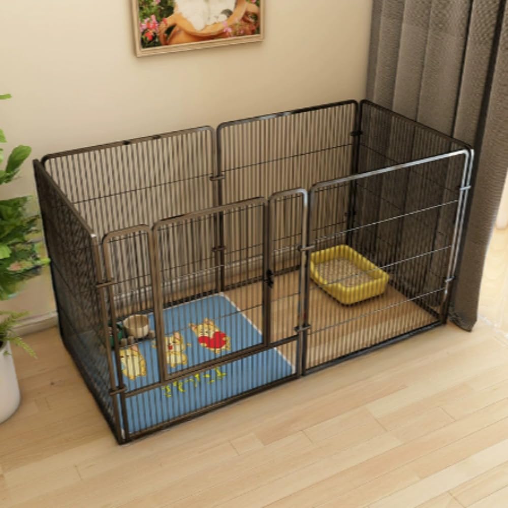 犬用ケージ 大型犬小屋 ペットケージ シングルドアとダブルドア バックル固定 ペットペンハウス 取り付け簡単 屋内と屋外に適しています (140*70*80cm,ホワイト)