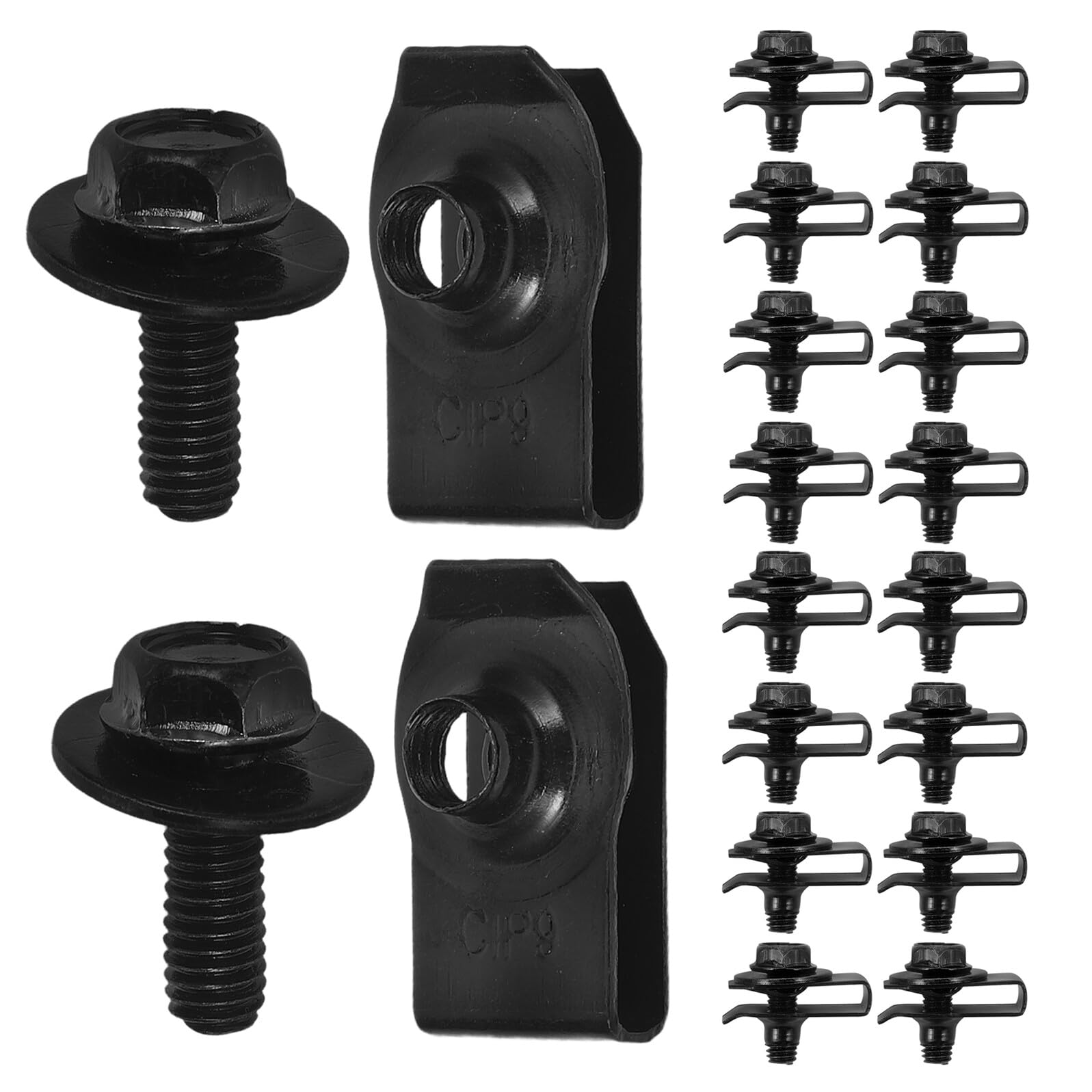 40 セット車体ファスナー 属型クリップキット 耐久性のある車両ボディパネル用クリップとバンパースクリュー 汎用自動車用防震防錆ボ｜BSマーケット