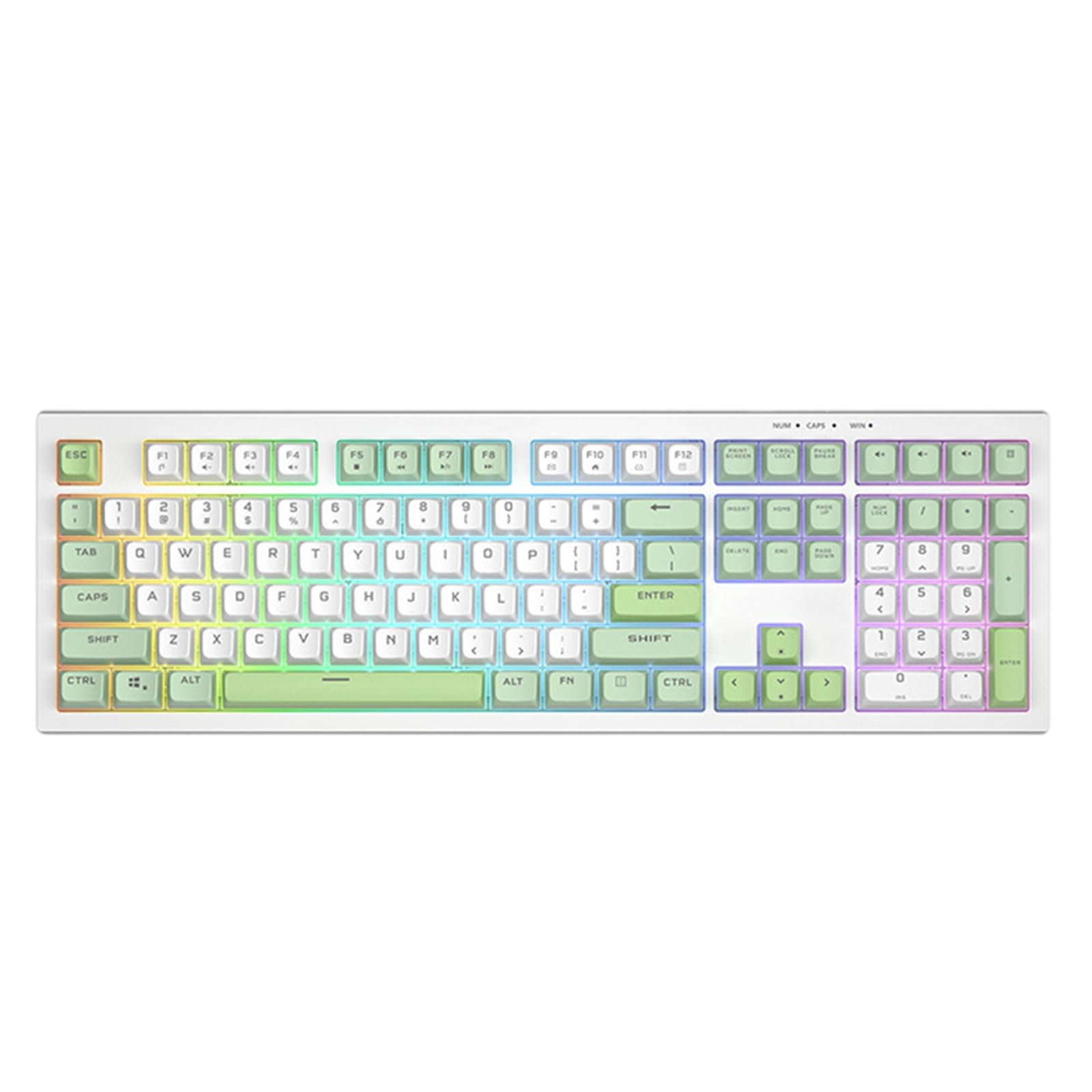 メカニカルゲーミングキーボード バックライトキーボード付き 87/108キー コード付きコンピューターキーボード ノートパソコン ゲーマー オフィスワーカー用｜BSマーケット