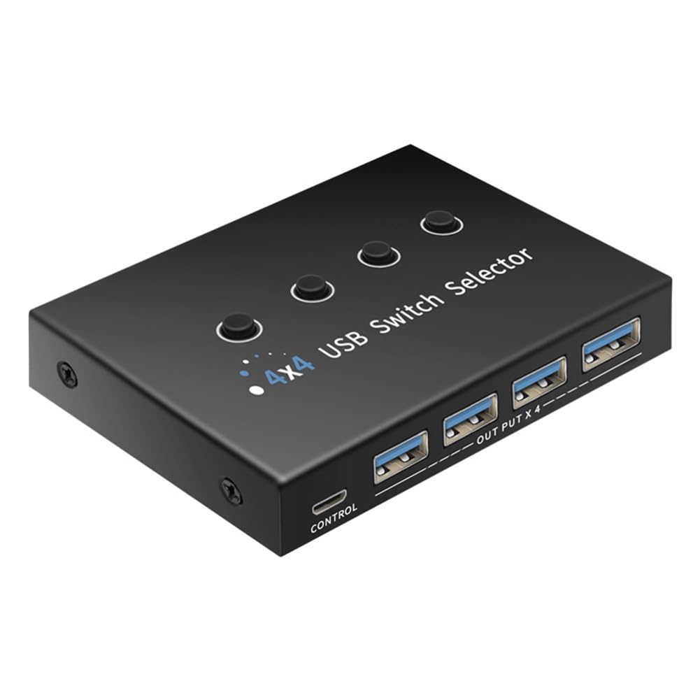 3.0 スイッチ セレクター 4 台のコンピューター ラップトップ ホスト共有 4 つの デバイス スイッチャー ボックス共有プリンター マウス キーボード|BSマーケット